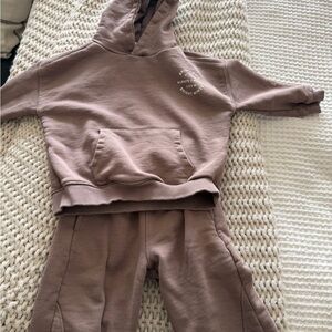 Zara Mauve Kids Hoodie and Jogger Set